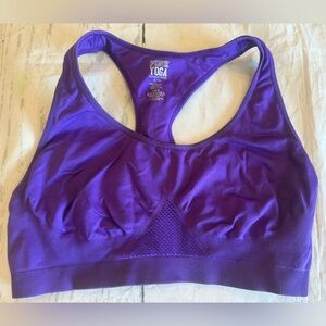 Victorias Secret Pink Athletic Yoga Sports Bra Womens Size L Large Purple